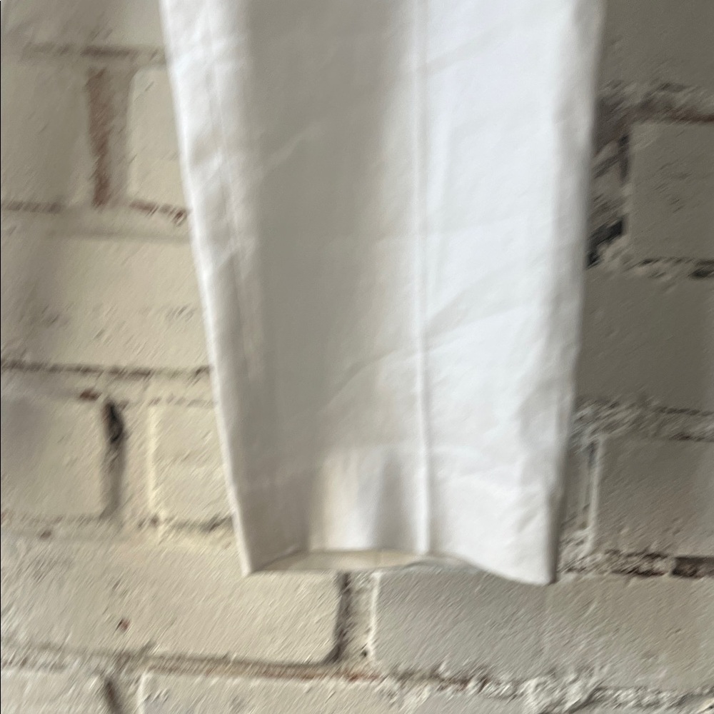 Aritzia Conan trouser White Tailored Linen Pants slim crop work trouser summer - Picture 6 of 10